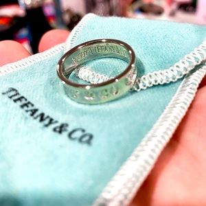 Tiffany & Co. Sterling Silver 1837 Concave Ring